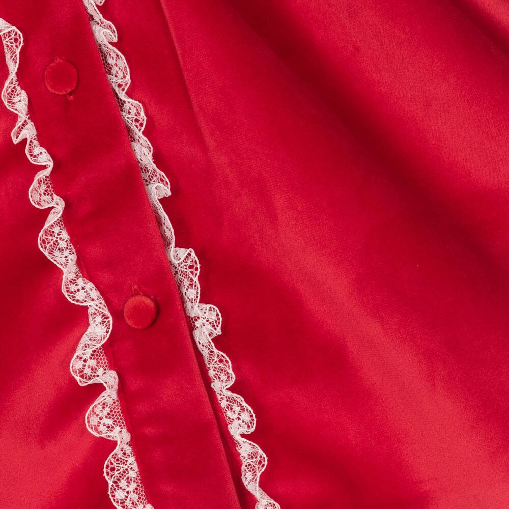 Piccola Speranza-Girls Red Velvet Dress | Childrensalon Outlet