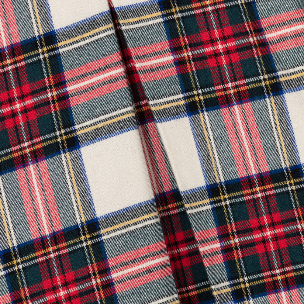Piccola Speranza-Girls Red & White Cotton Tartan Dress | Childrensalon Outlet