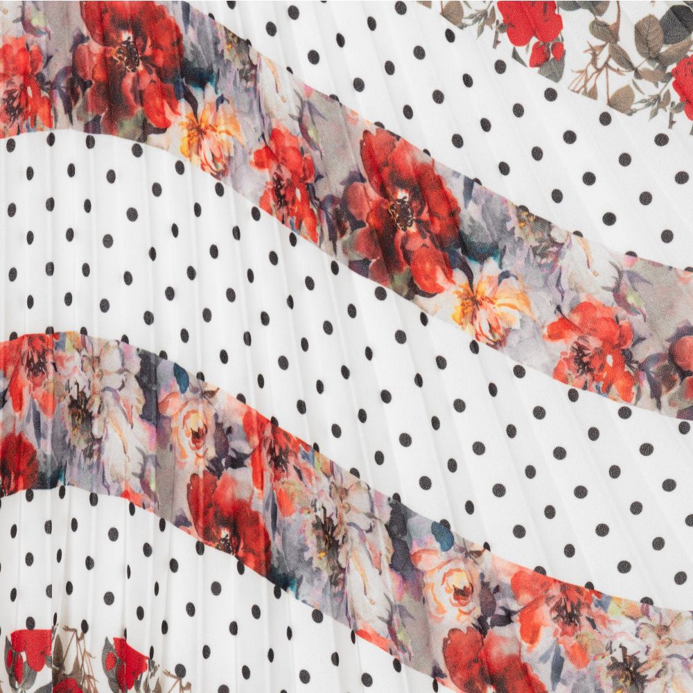 Piccola Speranza-Girls Red & White Floral Skirt | Childrensalon Outlet