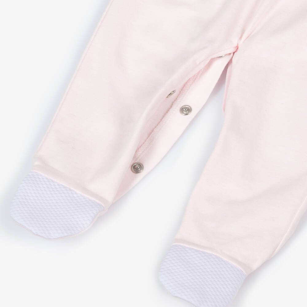 Piccola Speranza-Girls Rosy Organic Cotton Sleepsuit | Childrensalon Outlet