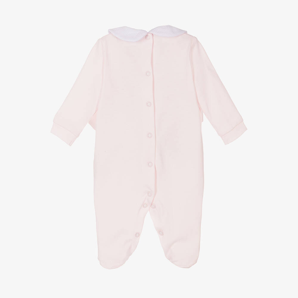 Piccola Speranza-Girls Rosy Organic Cotton Sleepsuit | Childrensalon Outlet