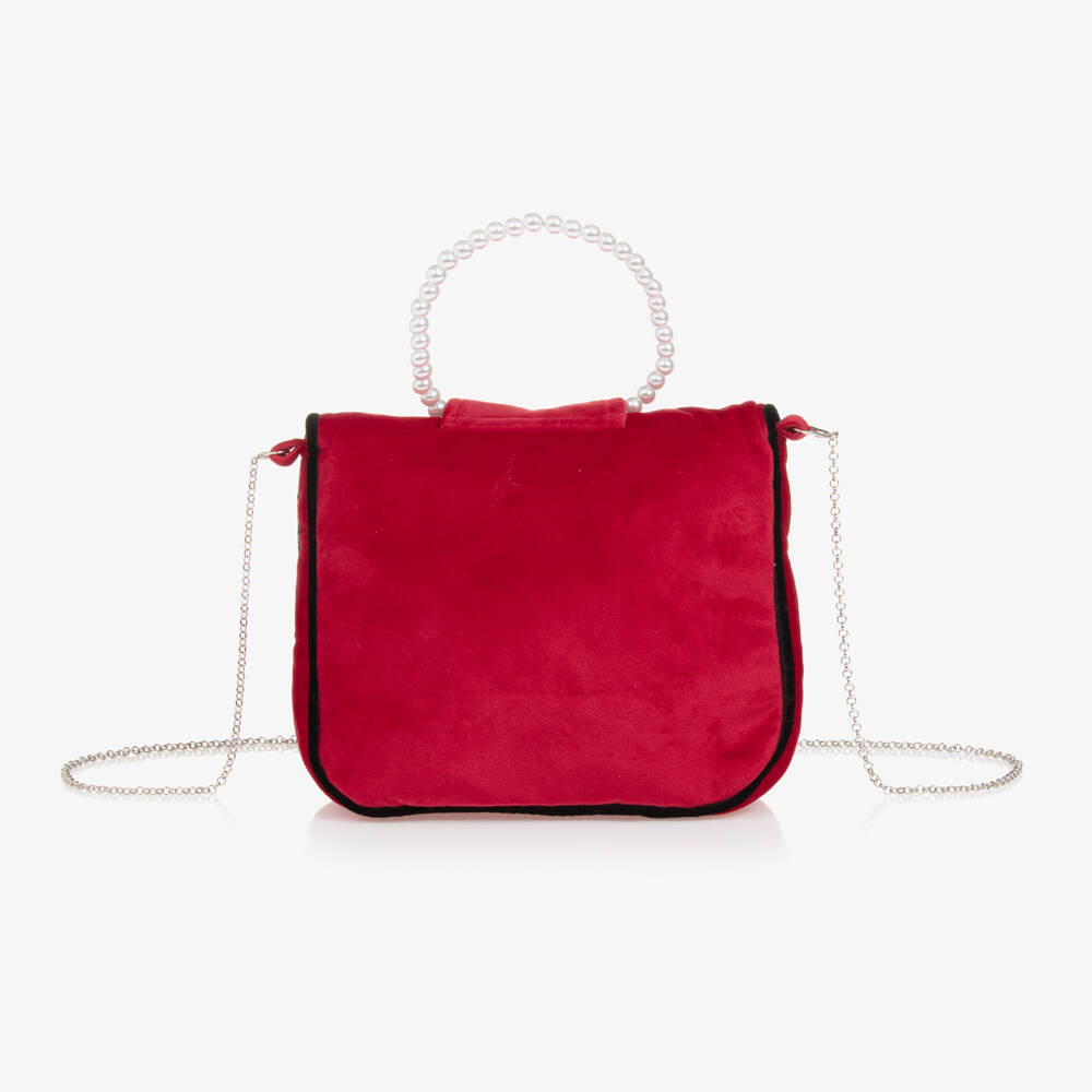 Piccola Speranza-Girls Ruby Velvet Purse (19cm) | Childrensalon Outlet