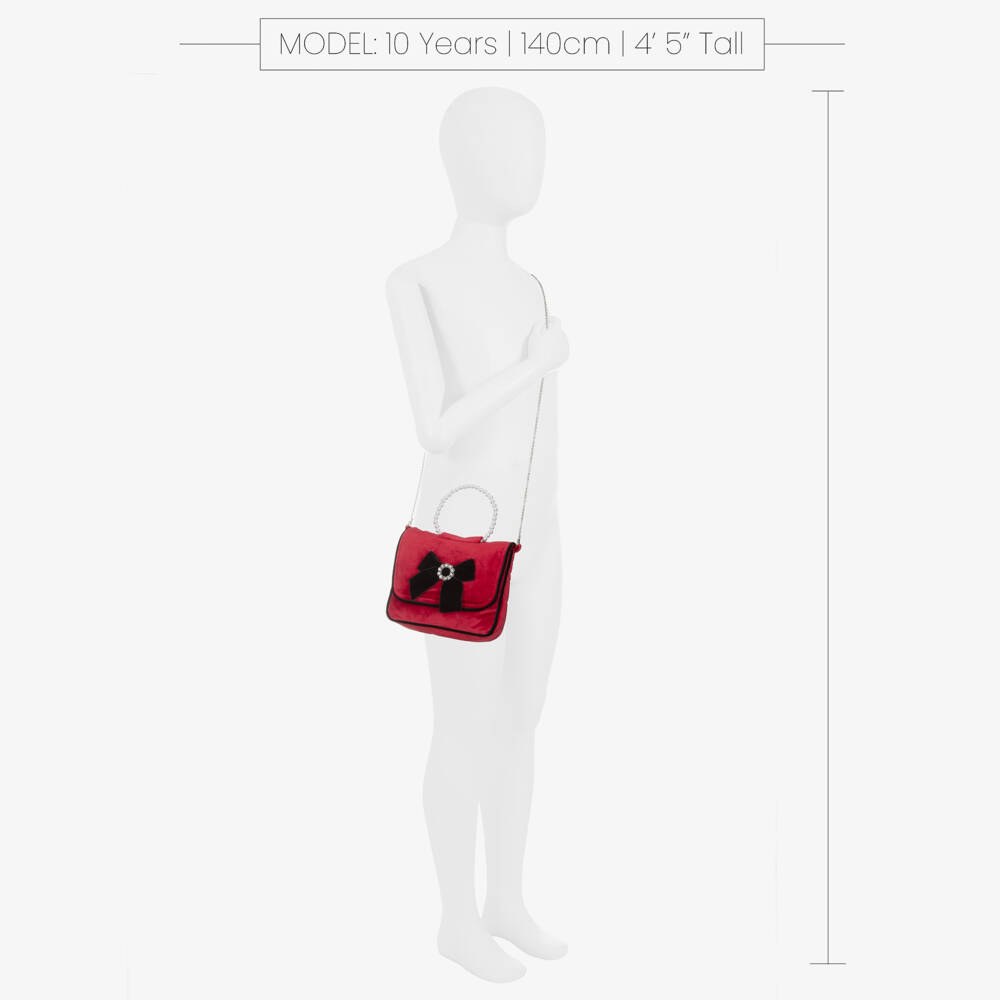 Piccola Speranza-Girls Ruby Velvet Purse (19cm) | Childrensalon Outlet