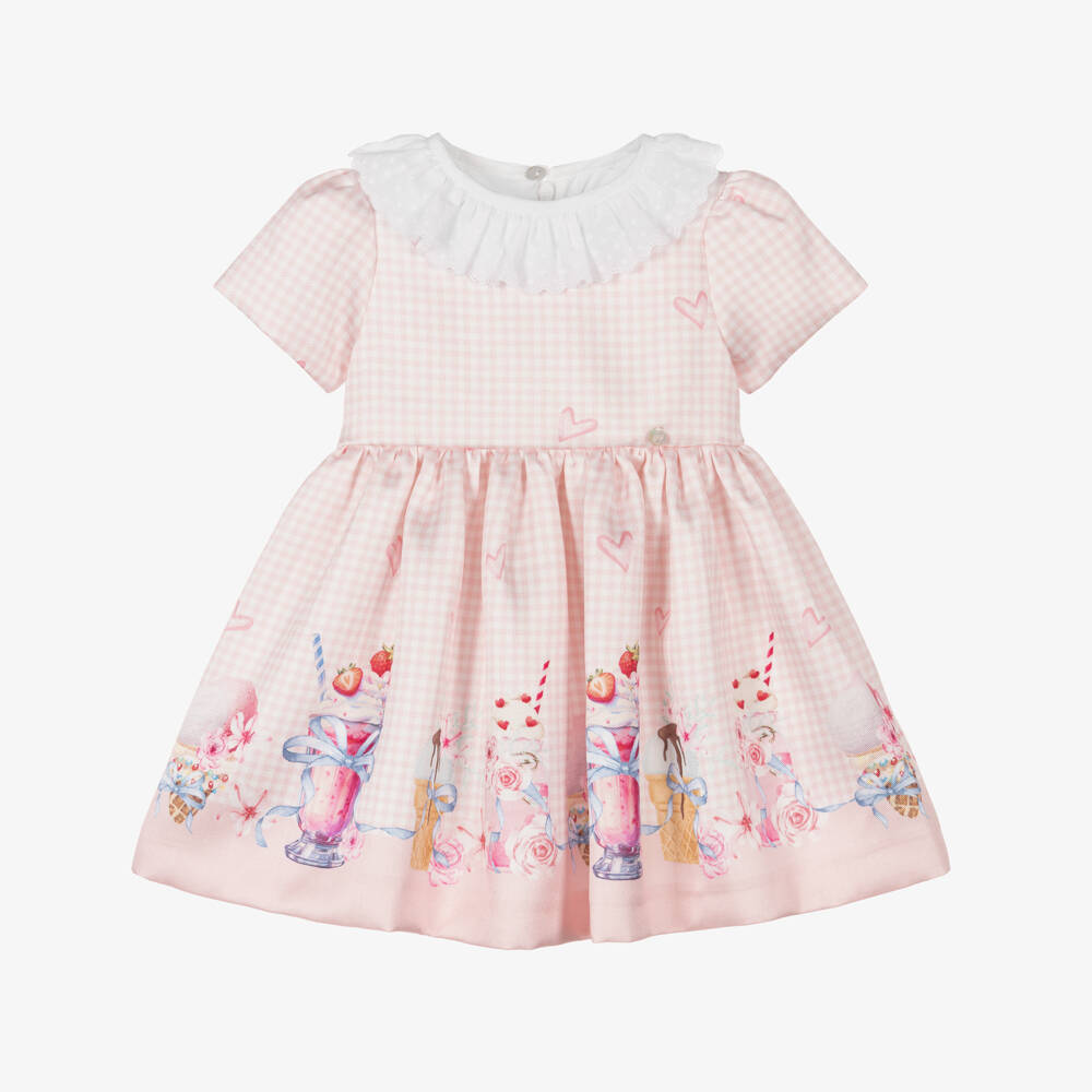 Piccola Speranza-Girls Satin Ice Cream Delight Dress | Childrensalon Outlet