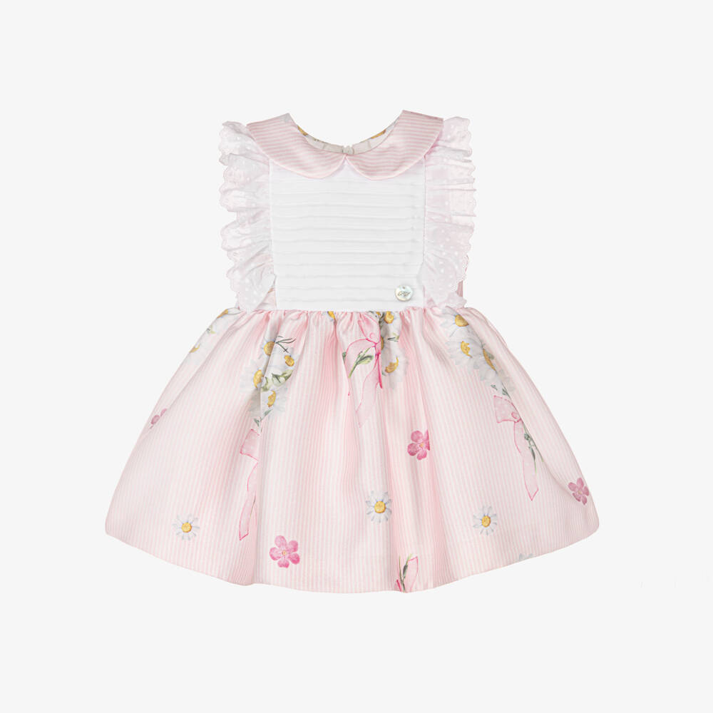 Piccola Speranza-فستان ساتان وردي مزهر للبنات | Childrensalon Outlet