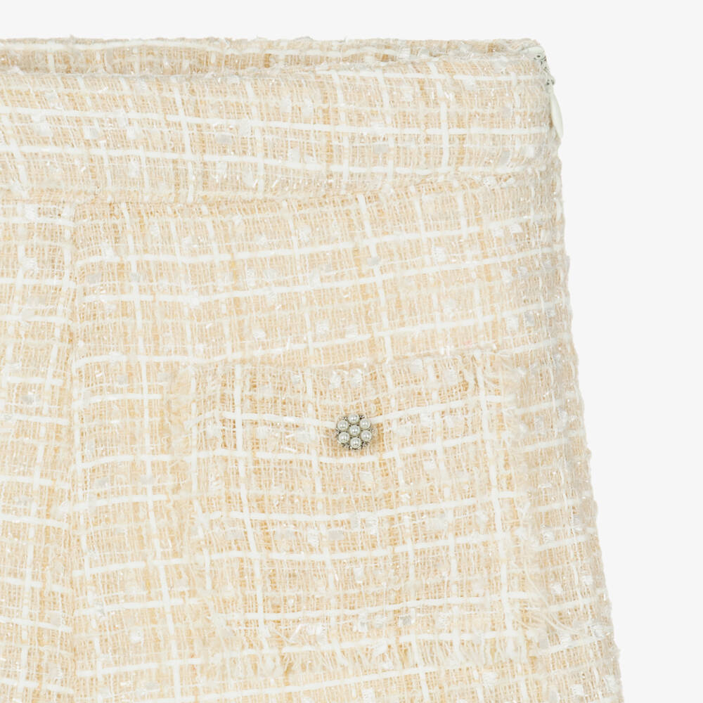 Piccola Speranza-Бежевые твидовые шорты | Childrensalon Outlet