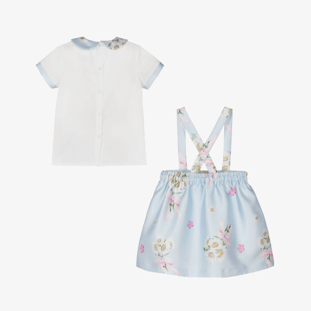 Piccola Speranza-Girls Striped & Floral Skirt Duo | Childrensalon Outlet