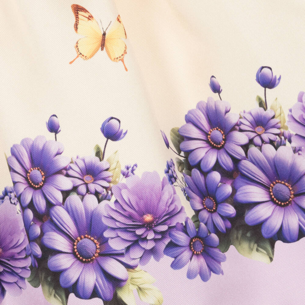 Piccola Speranza-Girls Sunshine Satin Floral Dress | Childrensalon Outlet