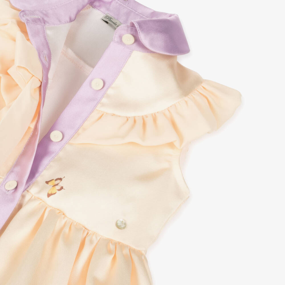 Piccola Speranza-Girls Sunshine Satin Floral Dress | Childrensalon Outlet