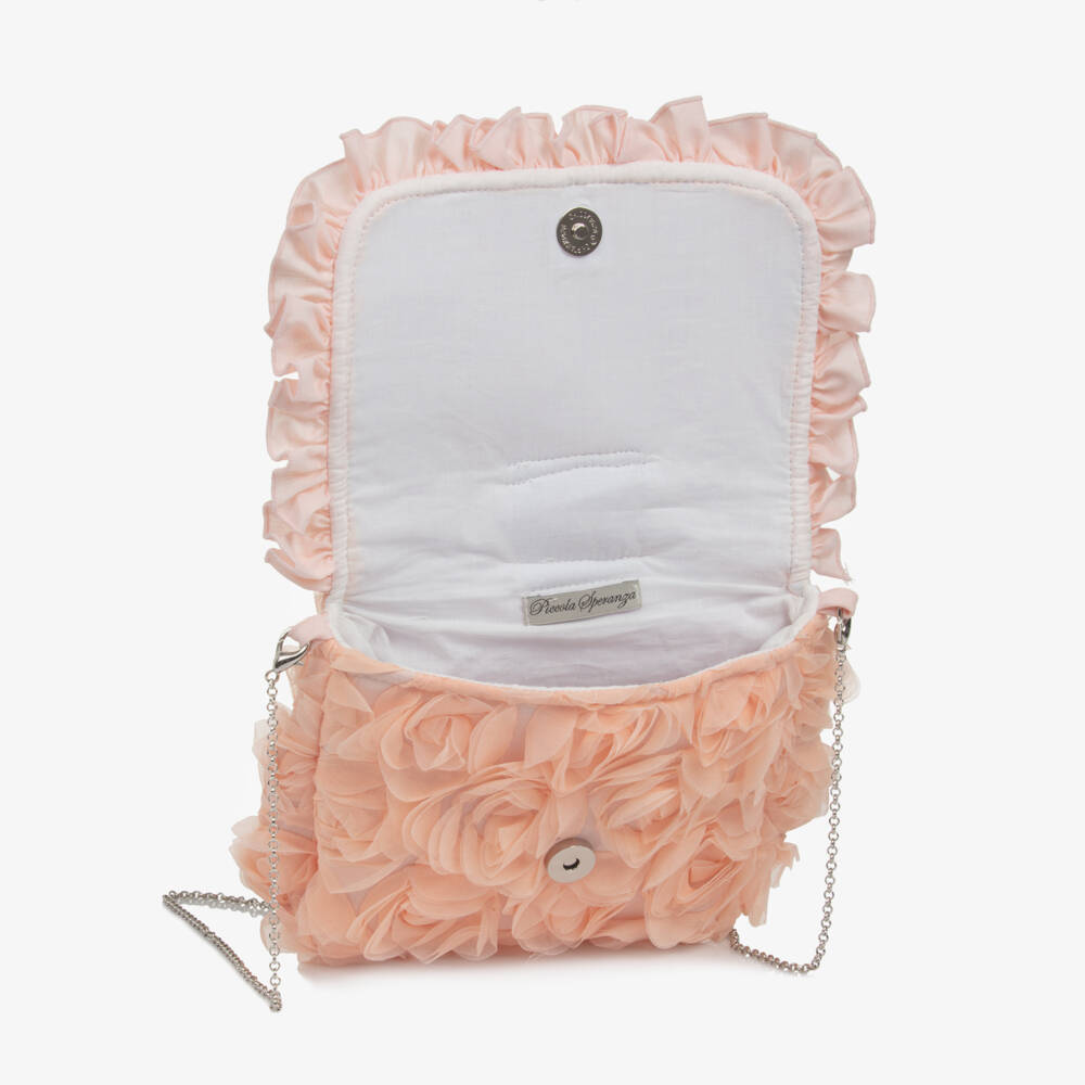Piccola Speranza-Girls Tulle Flower Pink Purse | Childrensalon Outlet
