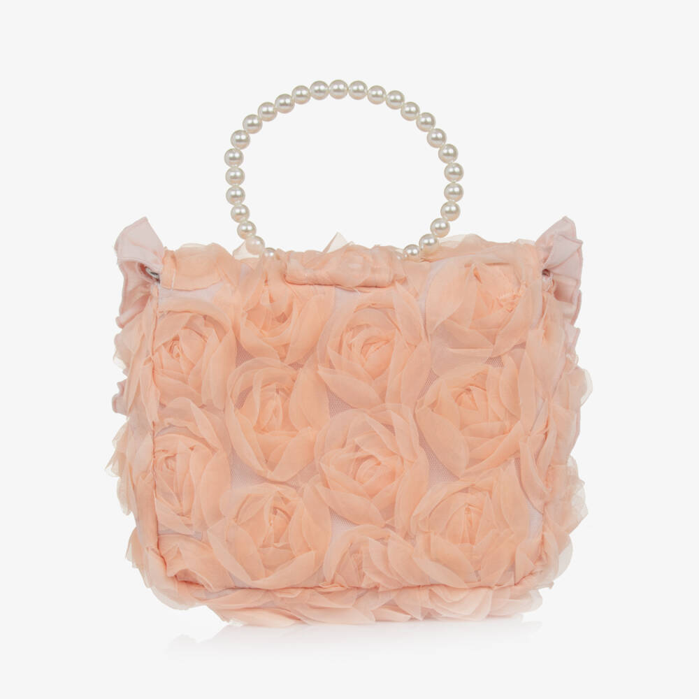 Piccola Speranza-Girls Tulle Flower Pink Purse | Childrensalon Outlet