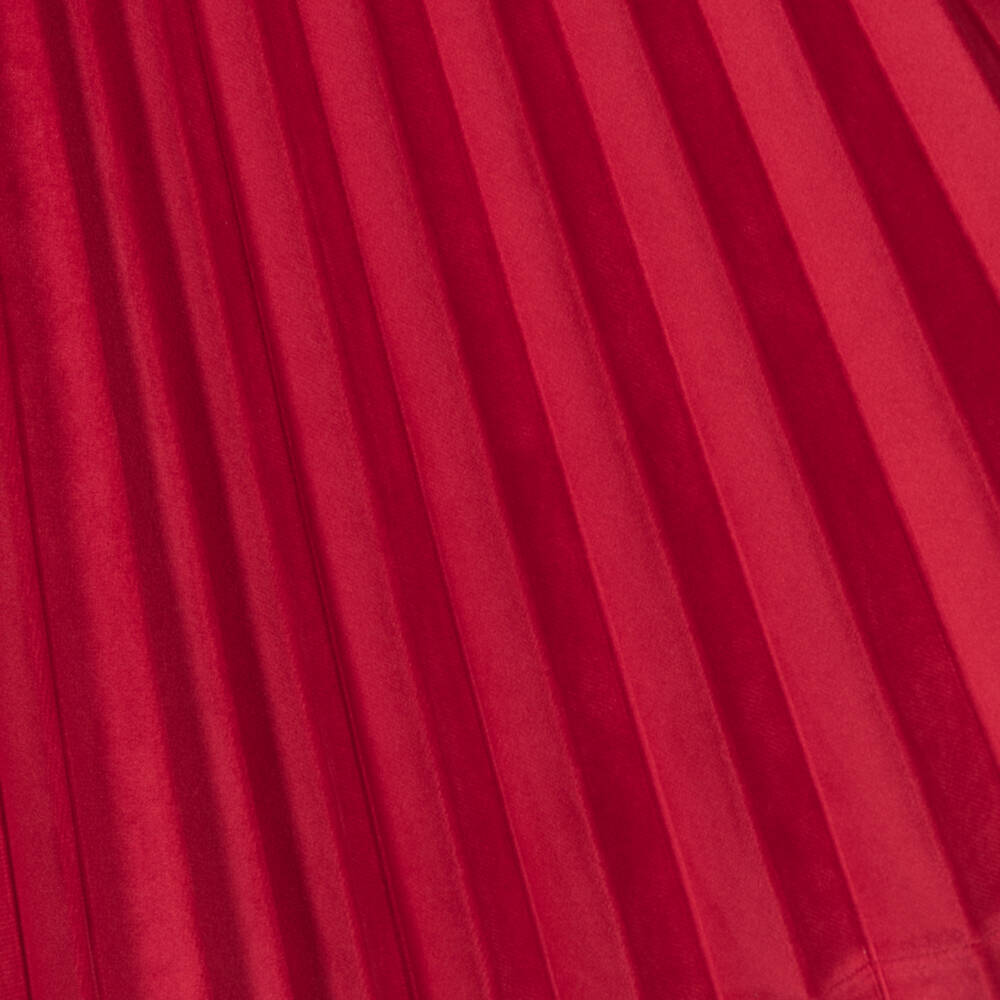Piccola Speranza-Girls Velvet Red Pleated Dress | Childrensalon Outlet