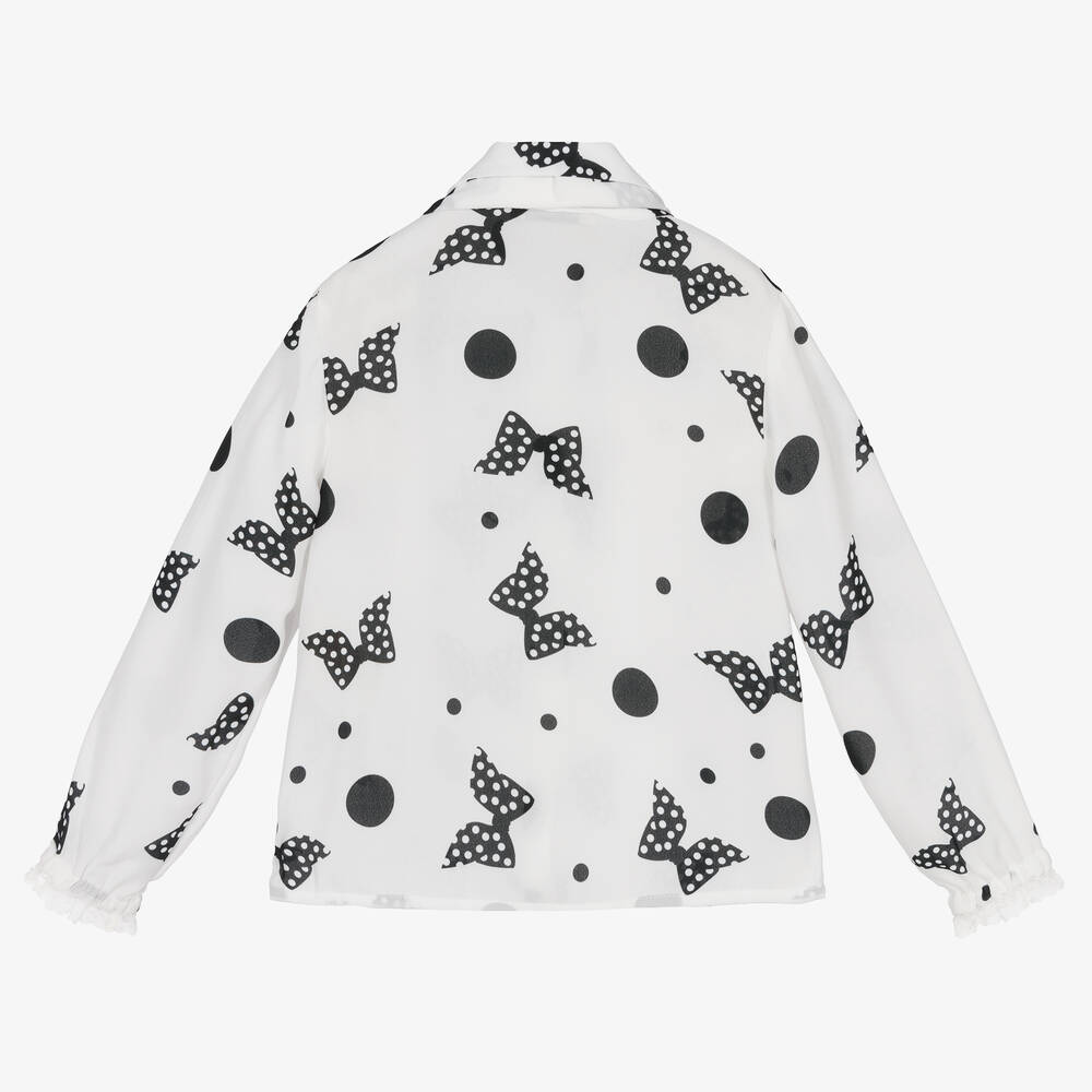 Piccola Speranza-Черно-белая блузка для девочек | Childrensalon Outlet