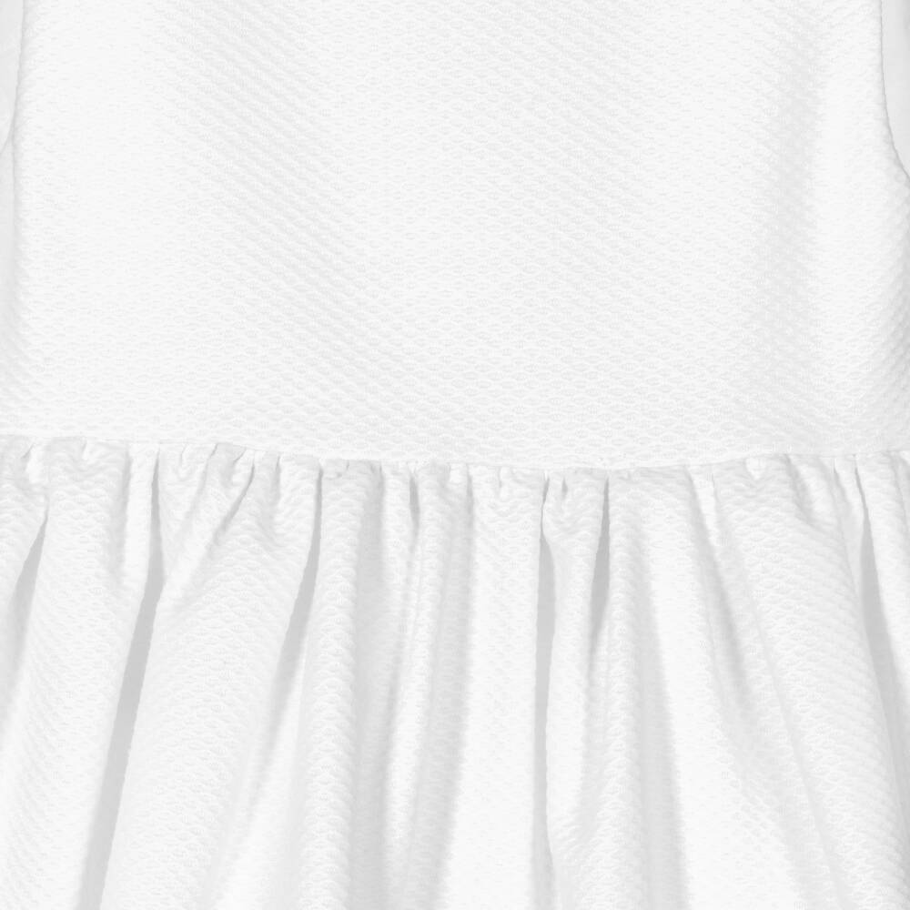 Piccola Speranza-فستان قطن لون أبيض | Childrensalon Outlet