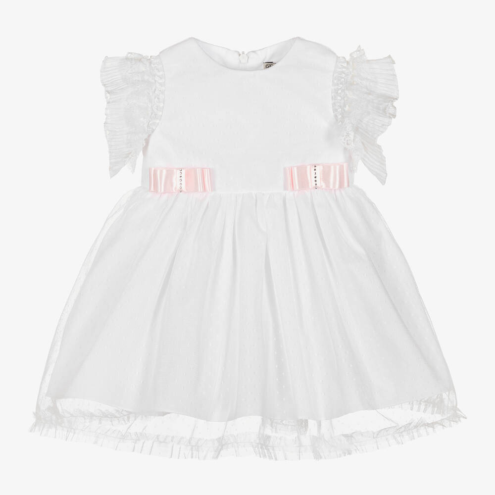 Piccola Speranza - Robe blanche en dentelle et tulle | Childrensalon