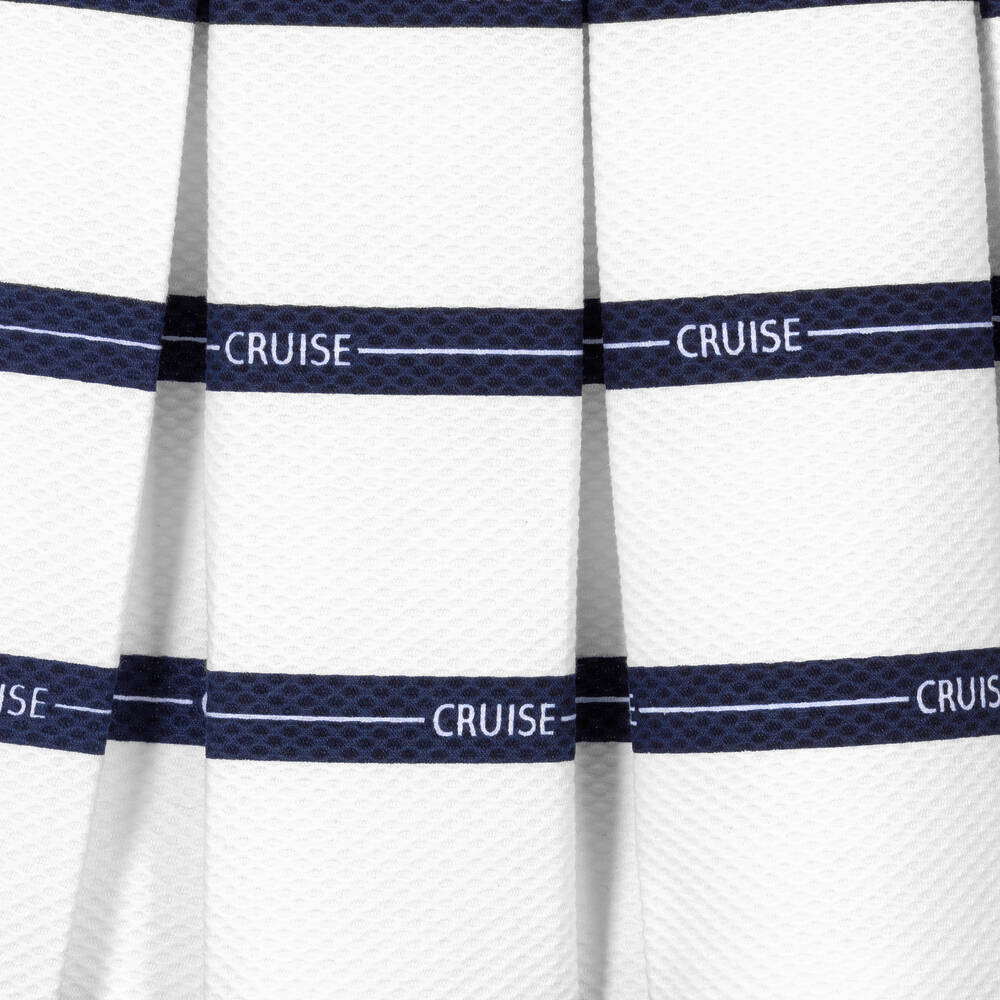 Piccola Speranza-Girls White Nautical Cotton Dress | Childrensalon Outlet