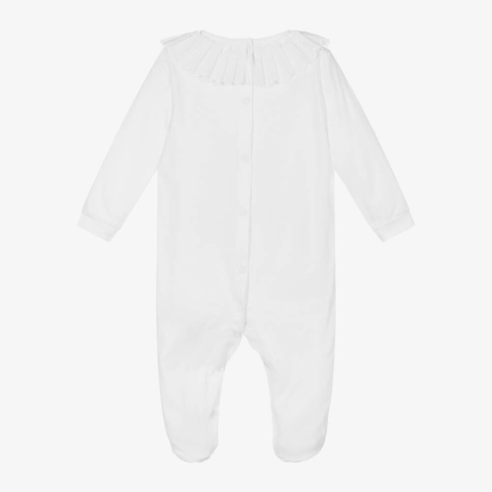 Piccola Speranza-أفرول بيبي غرو قطن عضوي لون أبيض للمولودات | Childrensalon Outlet