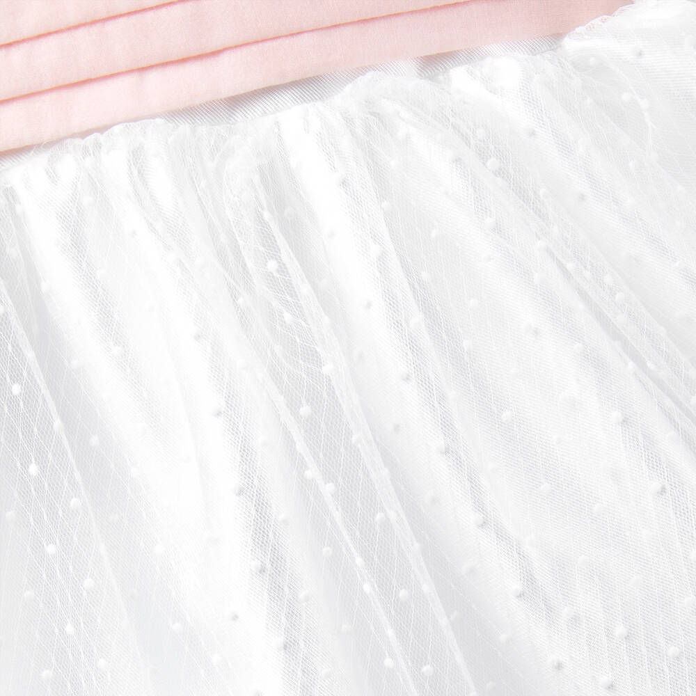 Piccola Speranza-Girls White Satin & Tulle Dress | Childrensalon Outlet