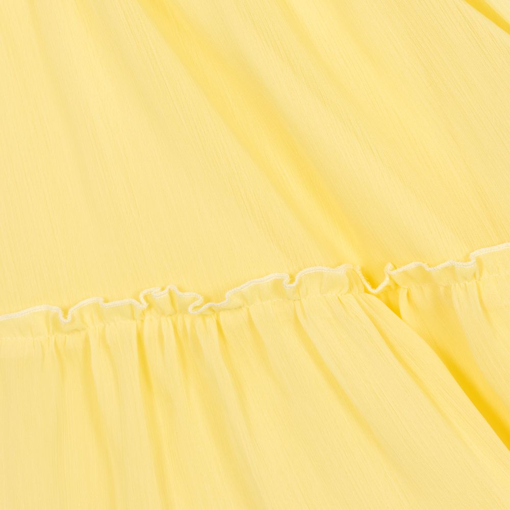 Piccola Speranza-Girls Yellow Chiffon Dress | Childrensalon Outlet
