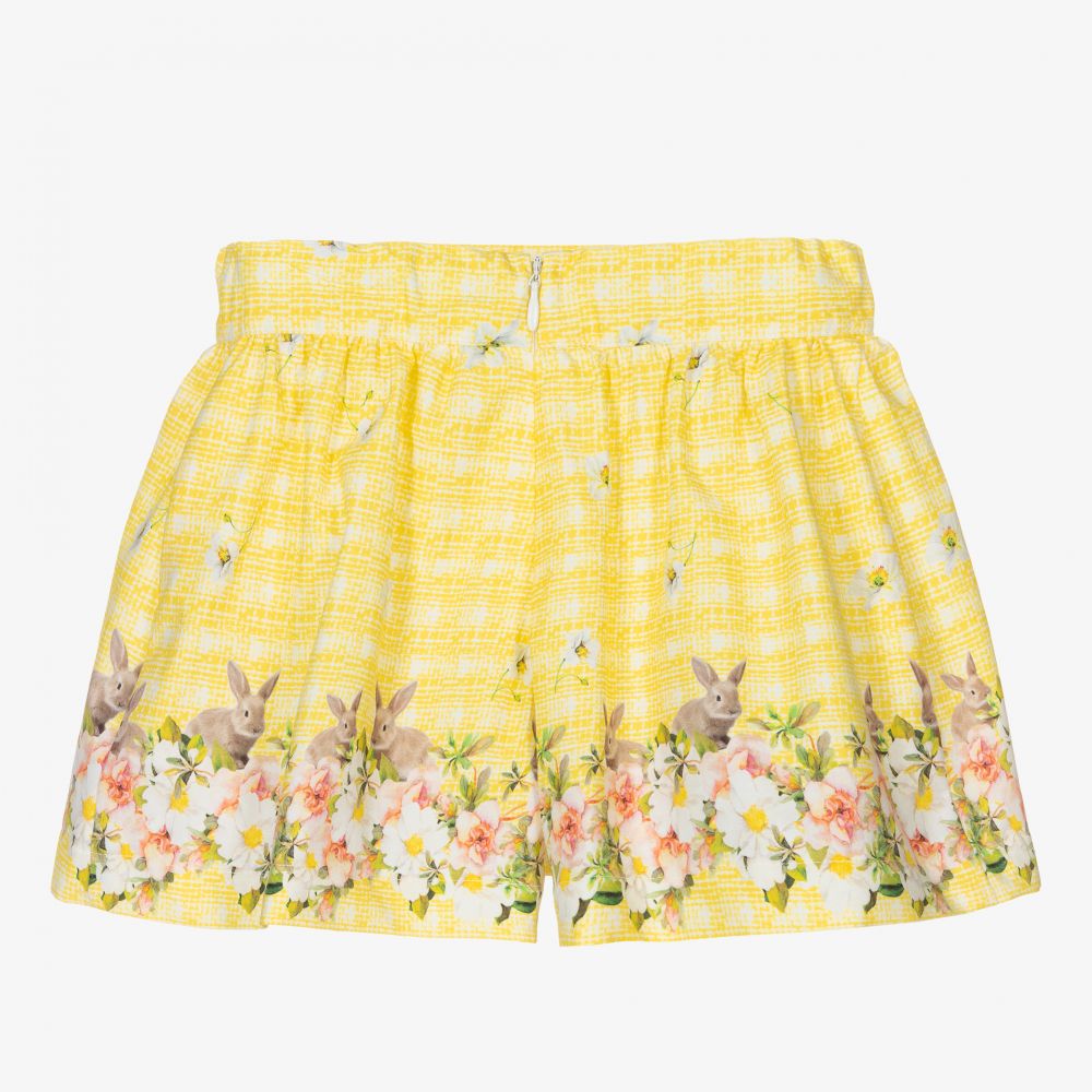 Piccola Speranza-Желтые хлопковые шорты для девочек | Childrensalon Outlet
