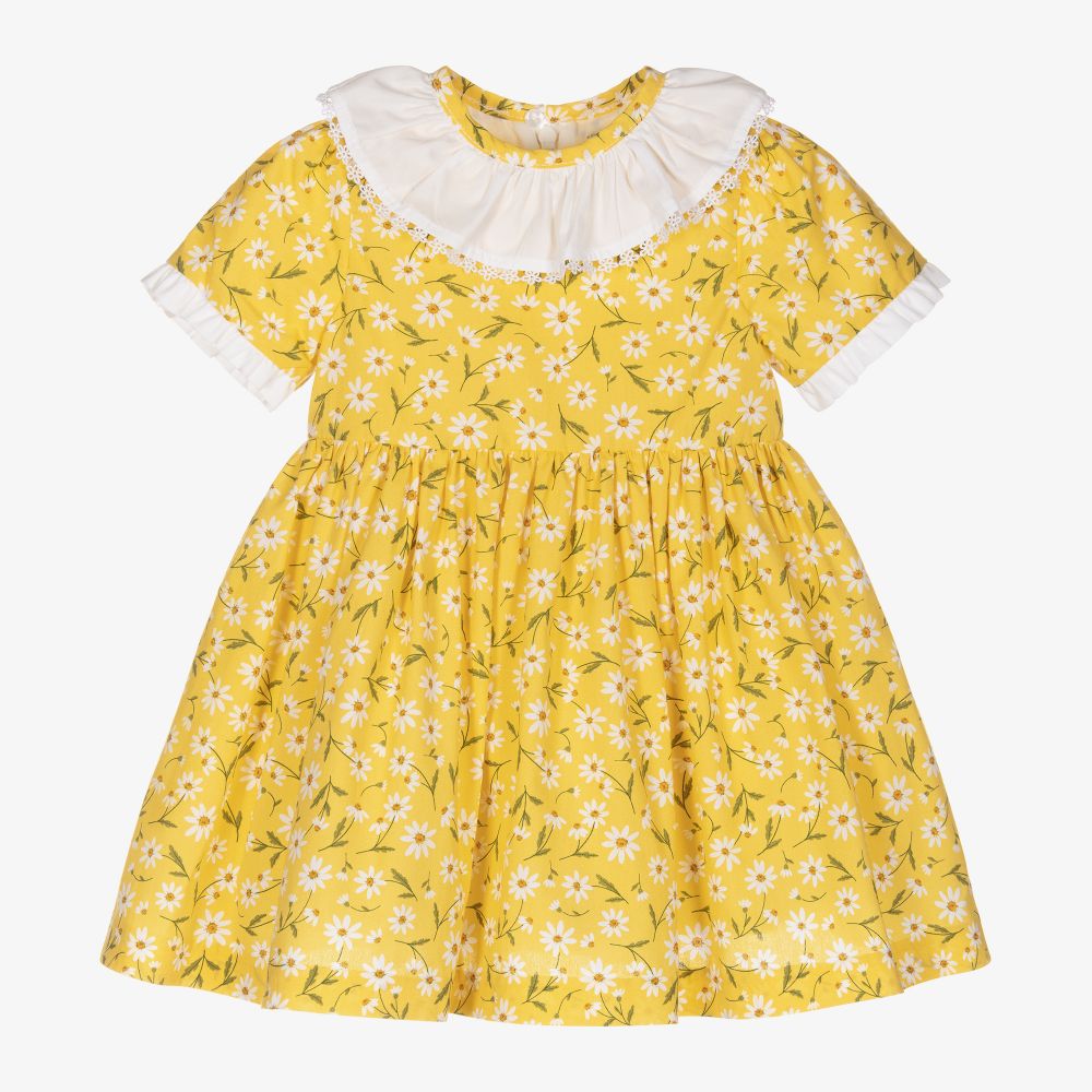 Piccola Speranza - Girls Yellow Floral Dress | Childrensalon