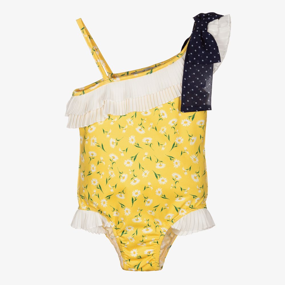 Piccola Speranza - Maillot de bain jaune à fleurs Fille | Childrensalon