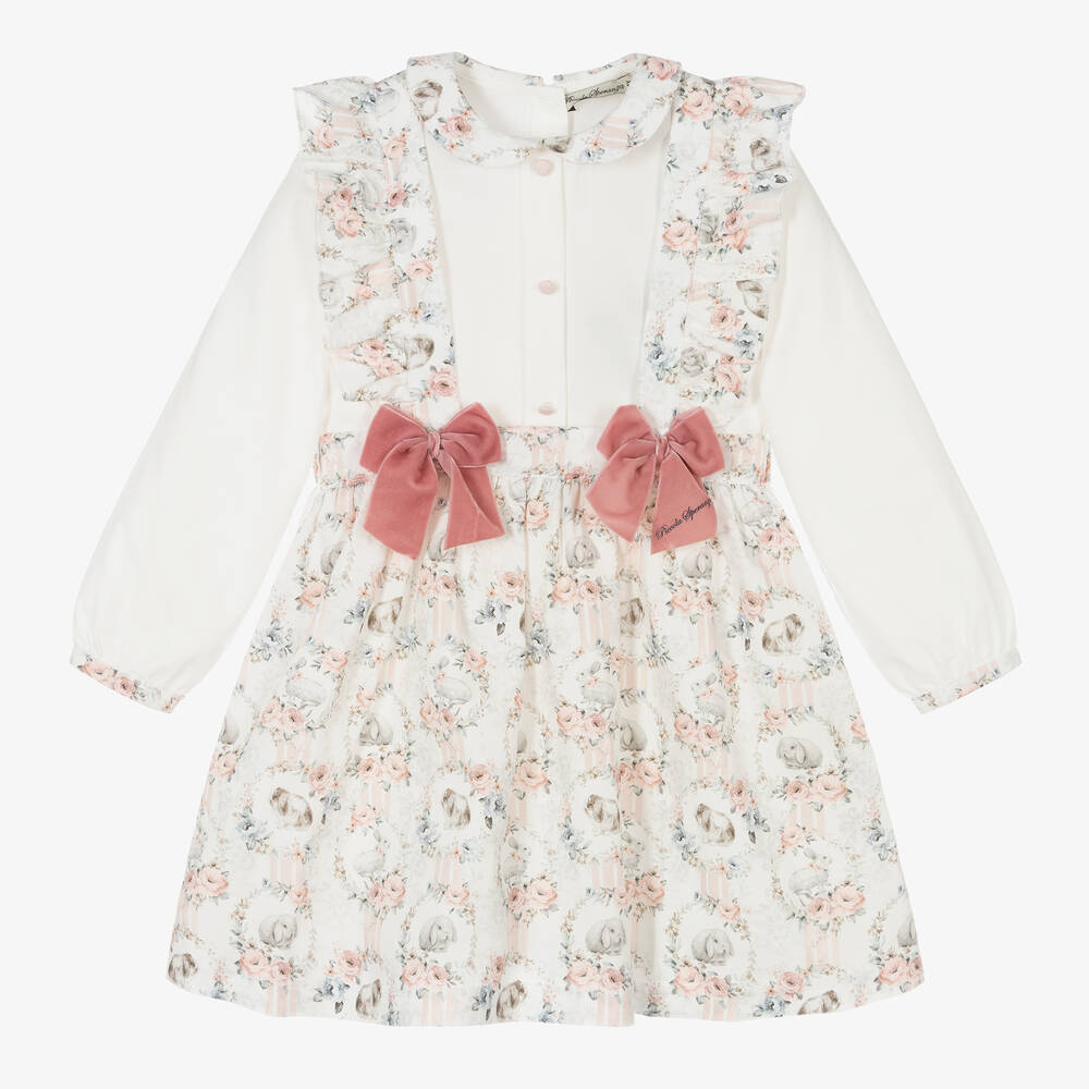 Piccola Speranza - Ensemble jupe ivoire et rose coton | Childrensalon