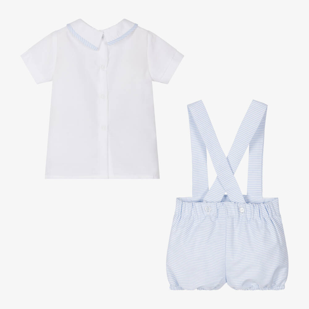 Piccola Speranza-Little Gentleman's Blue Stripe Ensemble | Childrensalon Outlet