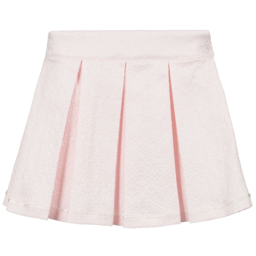 Piccola Speranza - Pink Floral Pleated Skirt | Childrensalon