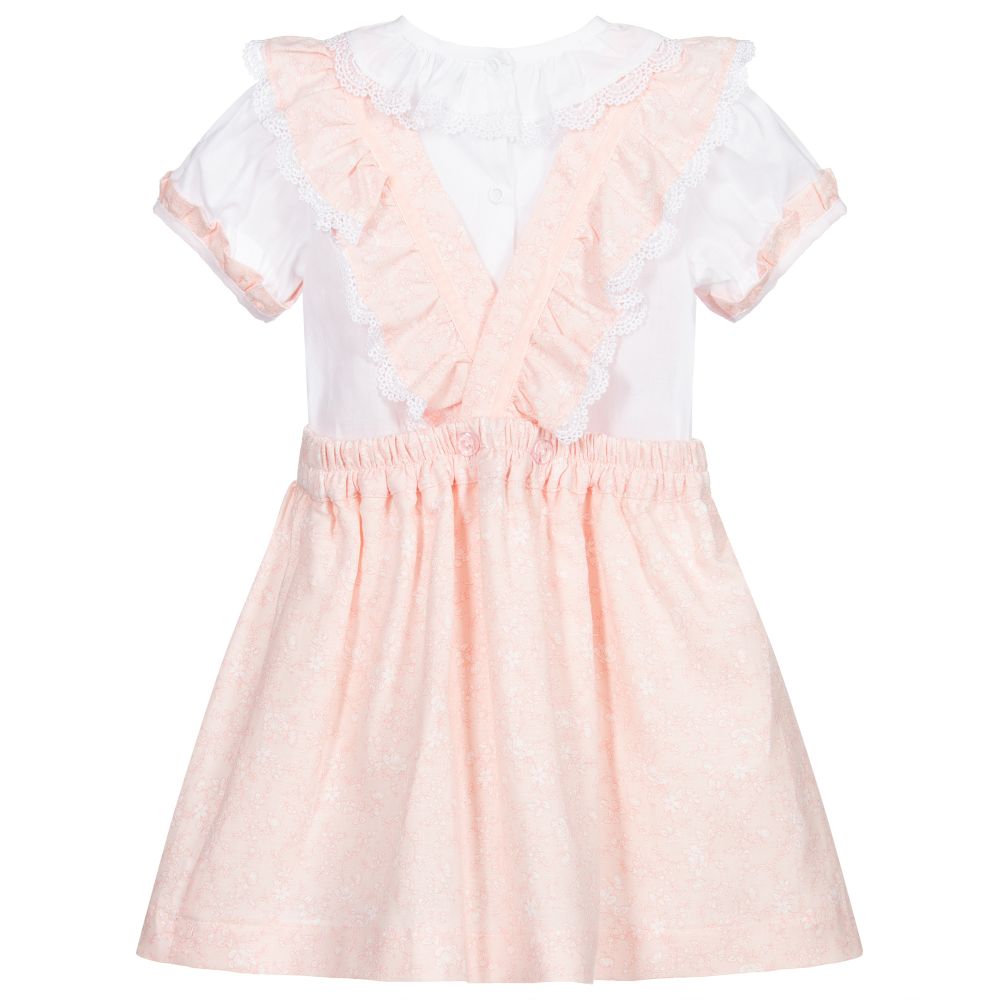 Piccola Speranza-Pink Linen Dress & Blouse Set | Childrensalon Outlet