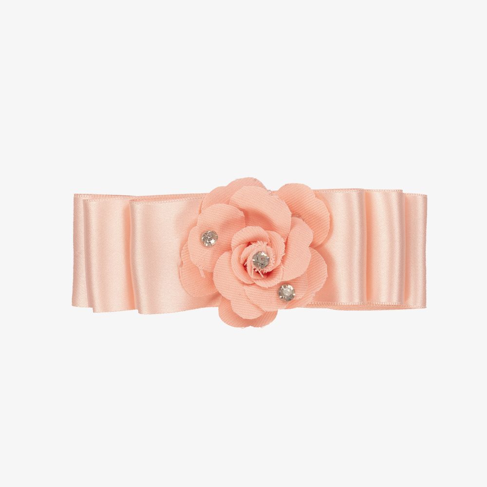 Piccola Speranza - Pink Satin Hair Clip (12cm) | Childrensalon