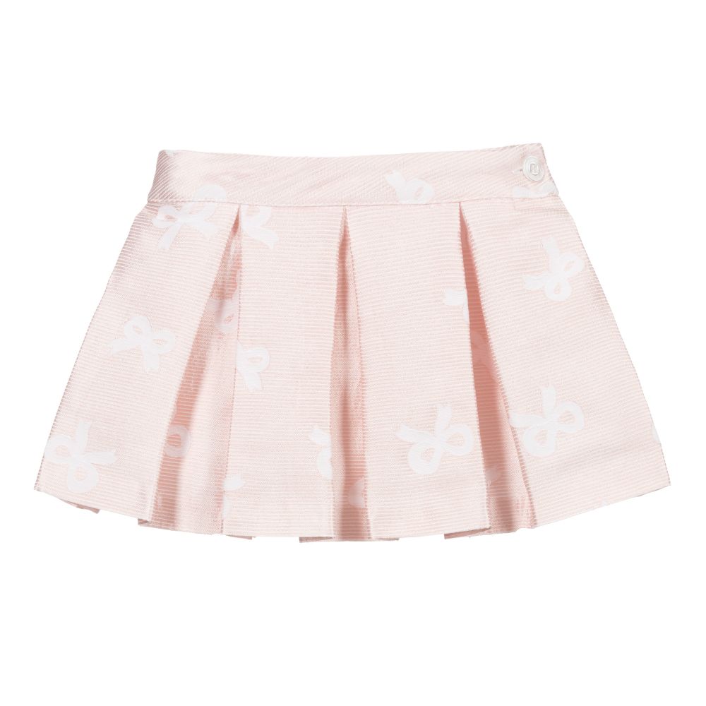Piccola Speranza - Pink & White Pleated Skirt | Childrensalon