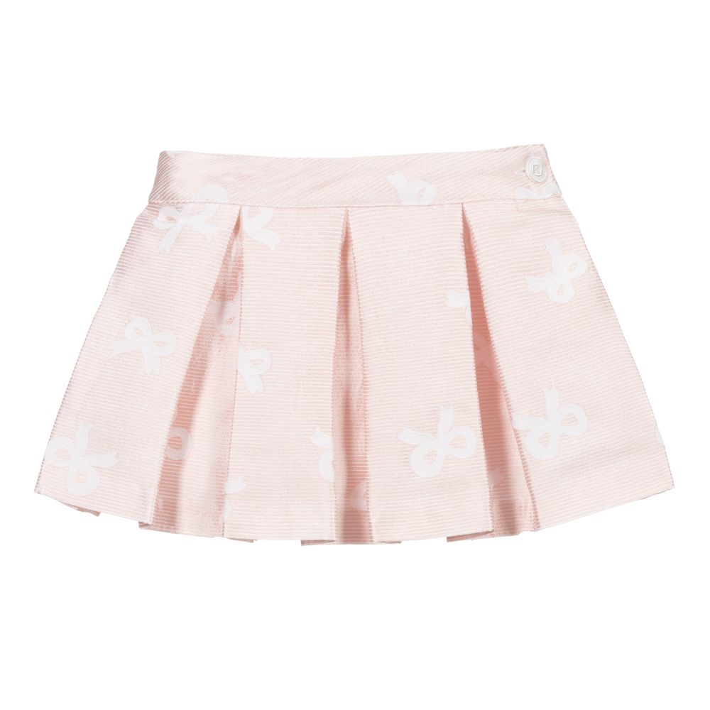 Piccola Speranza - Jupe plissée rose et blanche | Childrensalon