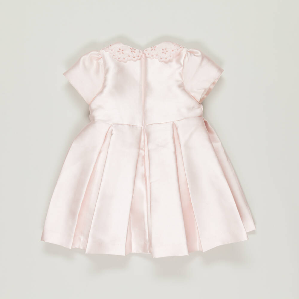 Piccola Speranza-Preloved Girls Pale Pink Satin Collared Dress (36 months) | Childrensalon Outlet
