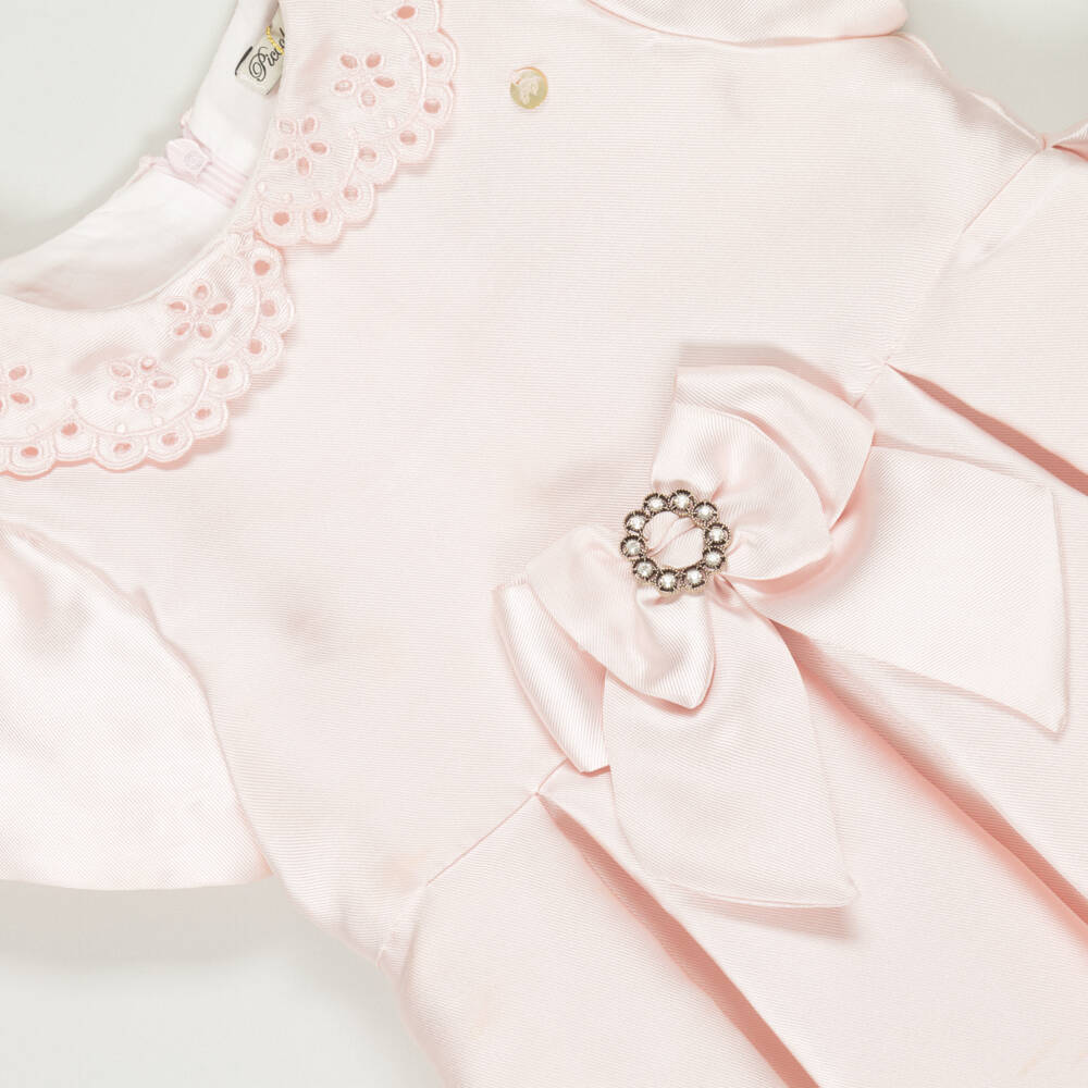 Piccola Speranza-Preloved Girls Pale Pink Satin Collared Dress (36 months) | Childrensalon Outlet