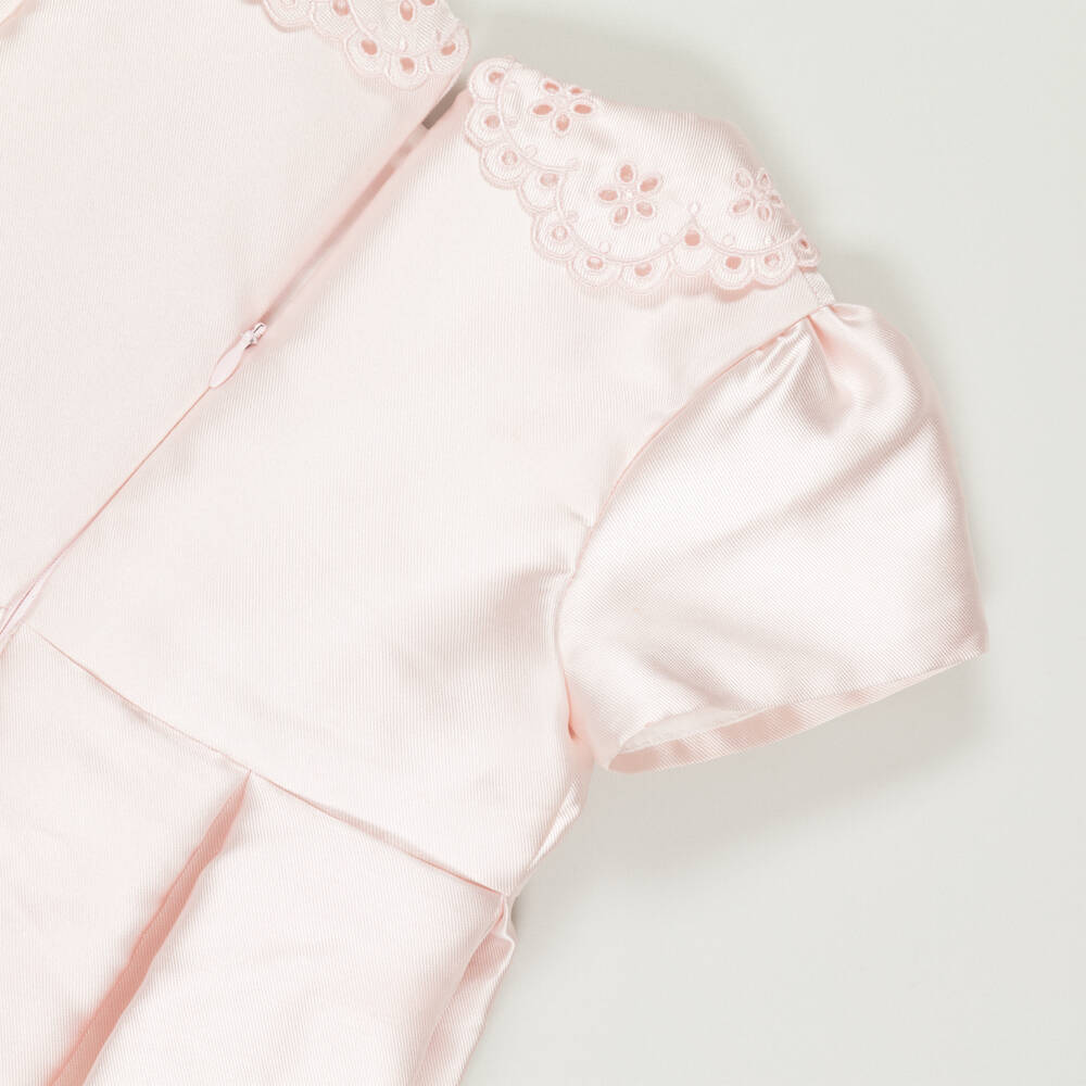 Piccola Speranza-Preloved Girls Pale Pink Satin Collared Dress (36 months) | Childrensalon Outlet