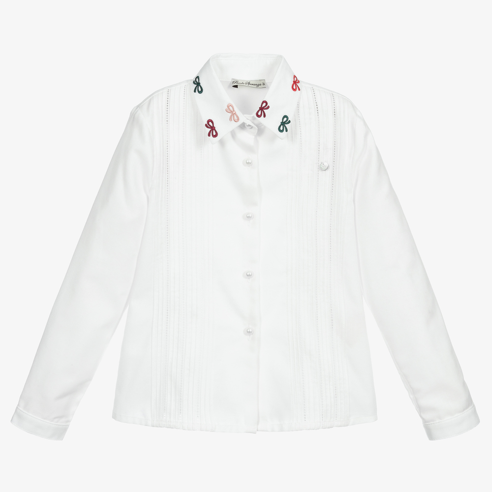 Piccola Speranza - Chemise blanche en coton Nœuds | Childrensalon