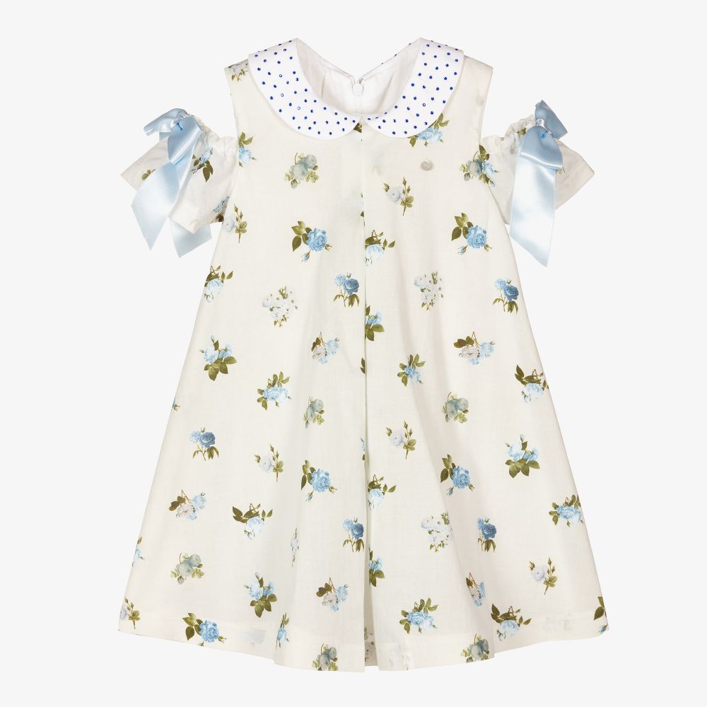 Piccola Speranza - White Floral Cotton Dress | Childrensalon