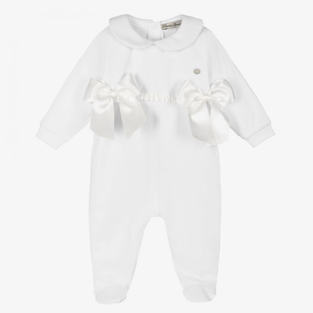 Piccola Speranza-بيبي غرو قطن عضوي لون أبيض للمولودات | Childrensalon Outlet