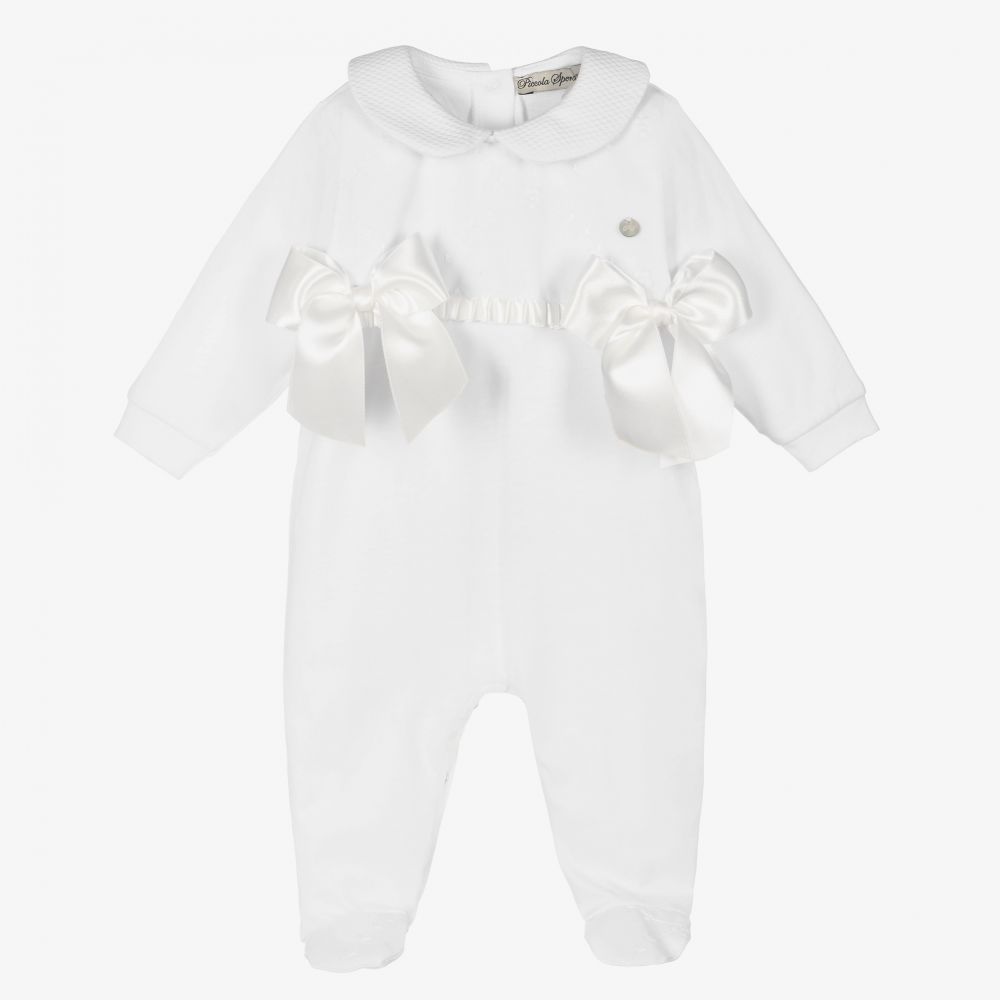 Piccola Speranza - Grenouillère blanche en coton bio | Childrensalon