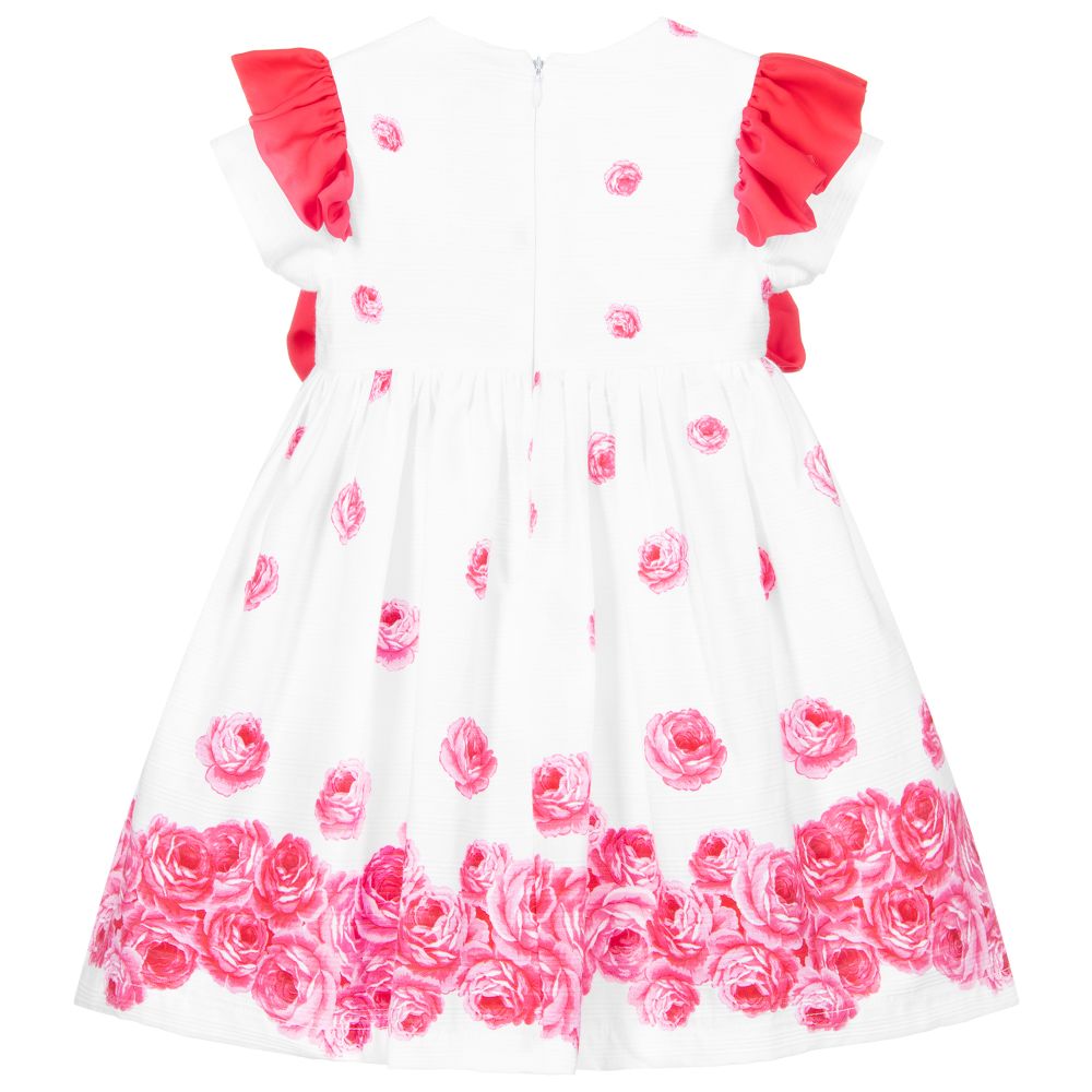 Piccola Speranza-Белое платье с розовыми розами | Childrensalon Outlet