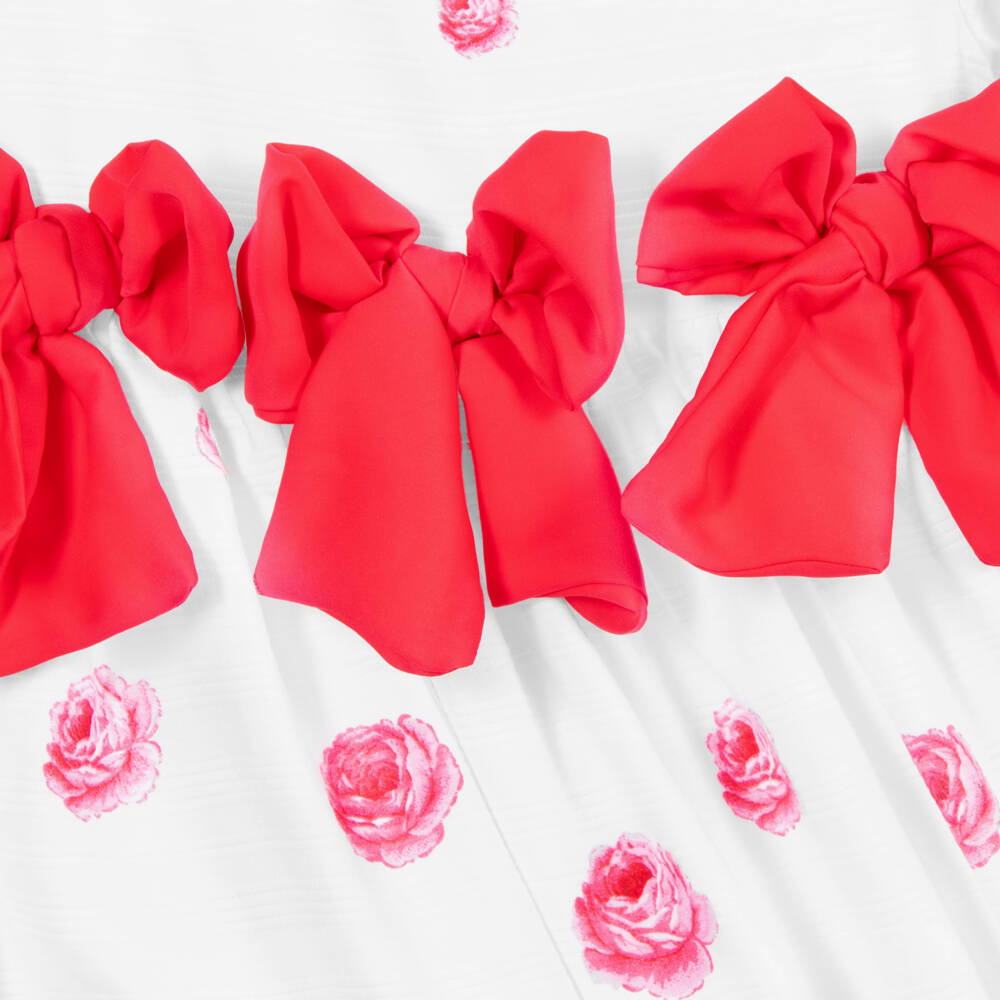 Piccola Speranza-Белое платье с розовыми розами | Childrensalon Outlet