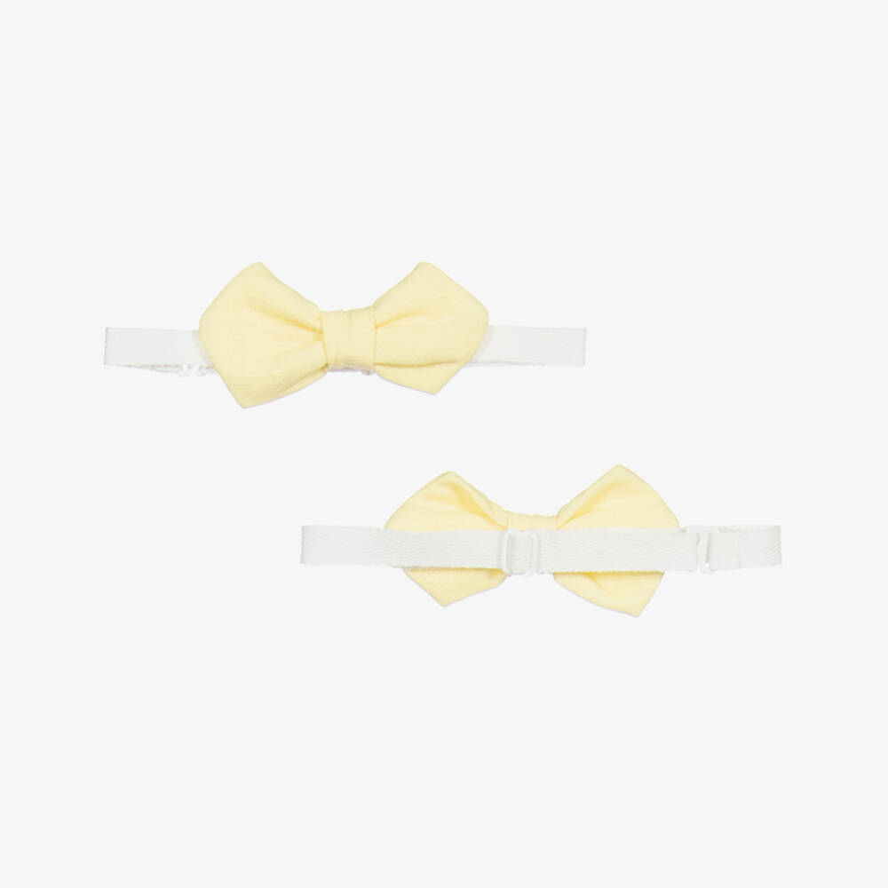 Piccola Speranza-White & Yellow Shorts Set | Childrensalon Outlet