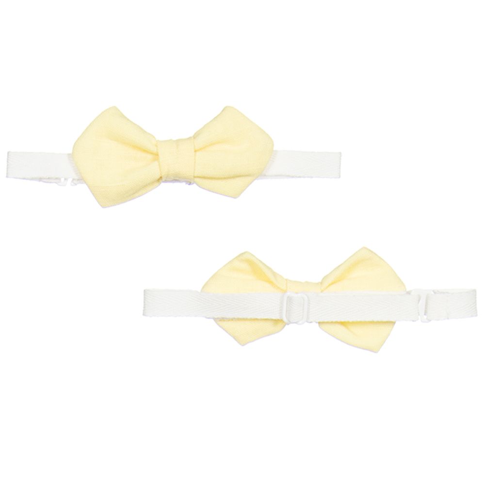 Piccola Speranza-White & Yellow Shorts Set | Childrensalon Outlet