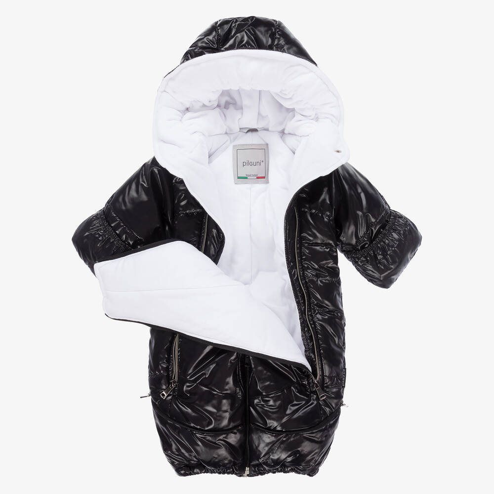 Pilguni-Black 2-in-1 Baby Snowsuit | Childrensalon Outlet