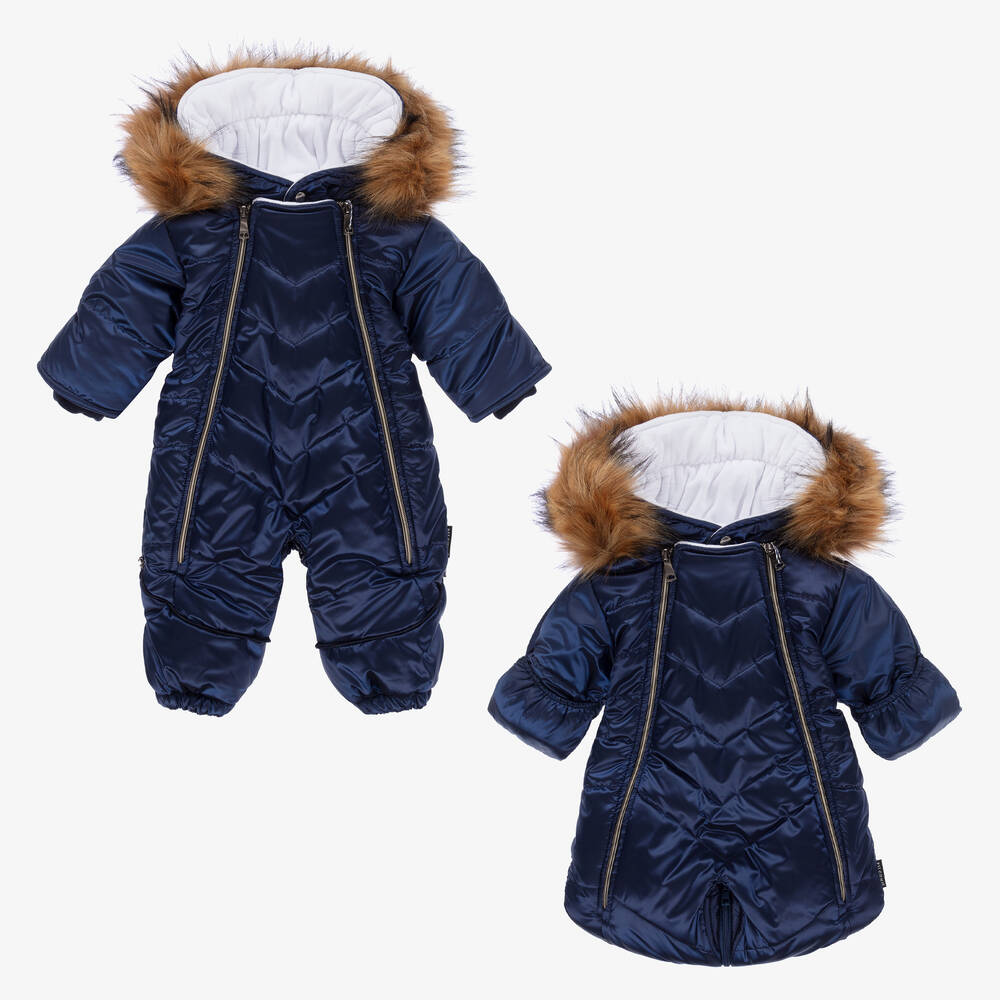 Pilguni - Blauer 2-in-1-Schneeanzug für Babys | Childrensalon