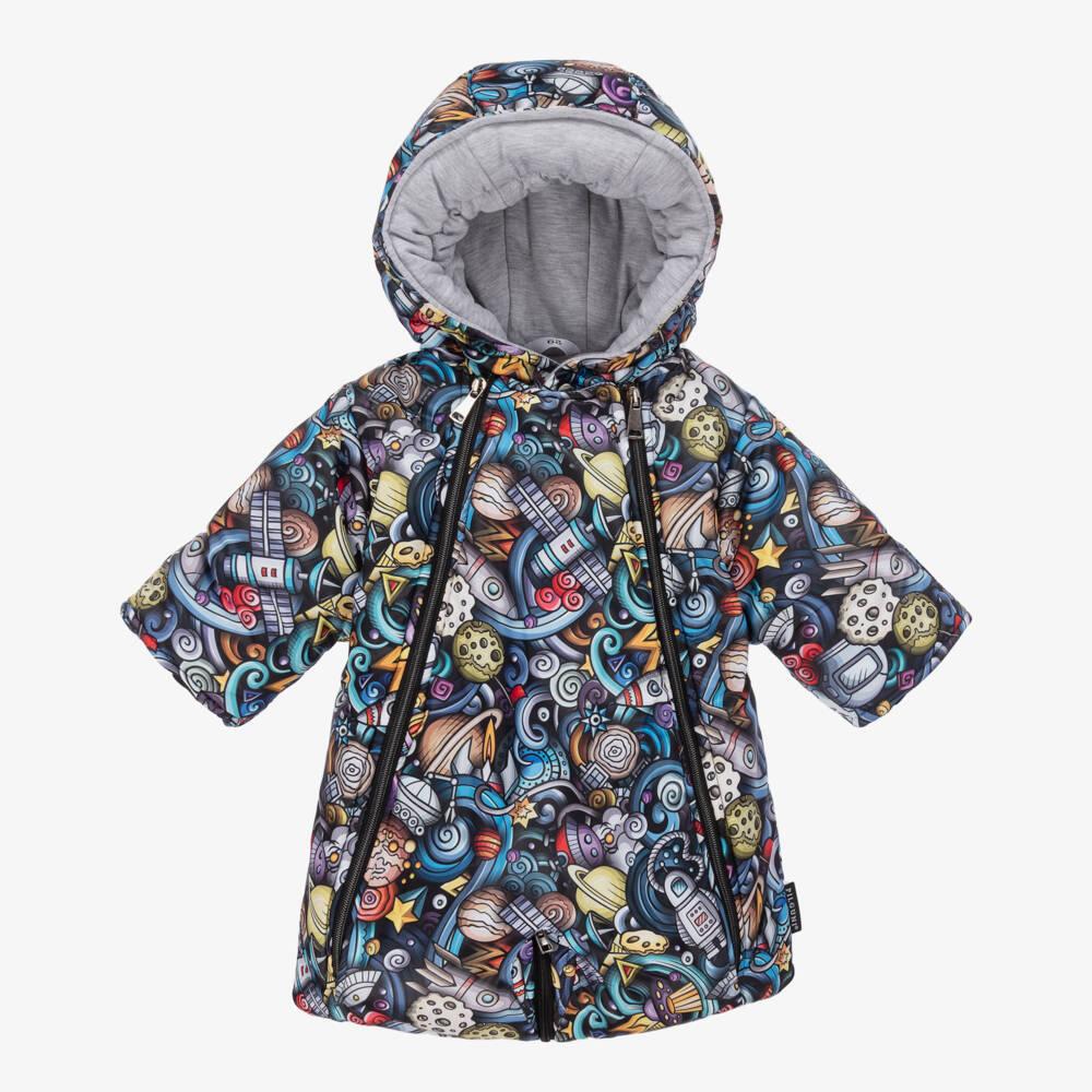 Pilguni-Boys Black Cosmic Adventure Snowsuit | Childrensalon Outlet