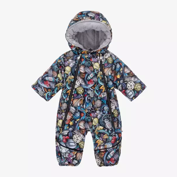 Pilguni-Boys Black Cosmic Adventure Snowsuit | Childrensalon Outlet