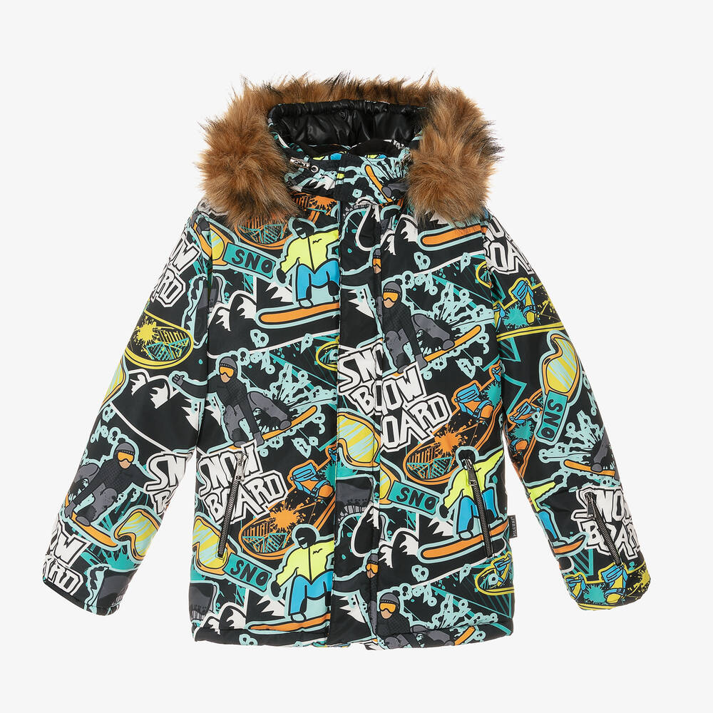 Pilguni - Boys Black Ski Jacket | Childrensalon