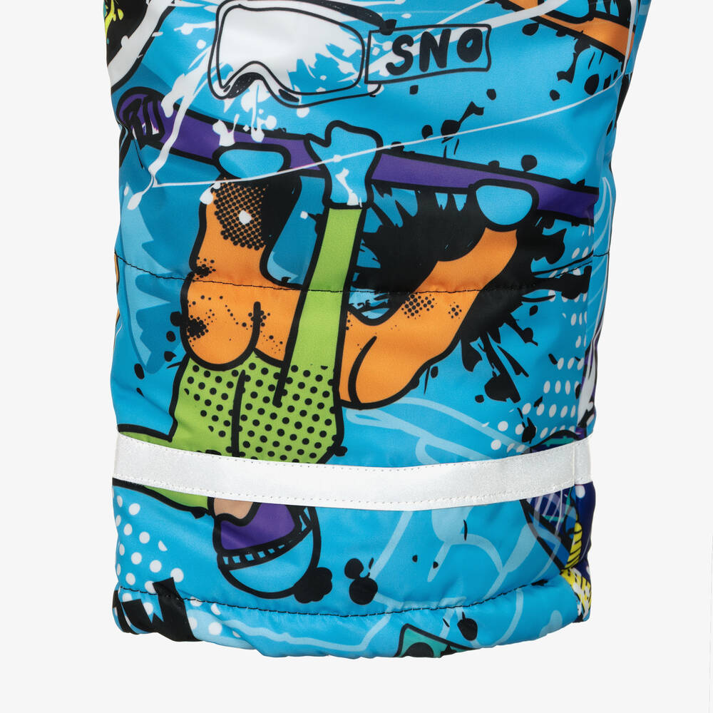 بيلغوني-أفرول للثلج لون أزرق بطبعة ملونة للأولاد | Childrensalon Outlet